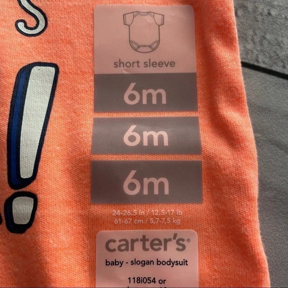 ✅2x Host  Pick✅ Carter’s Onesies, Set of 2, 6M